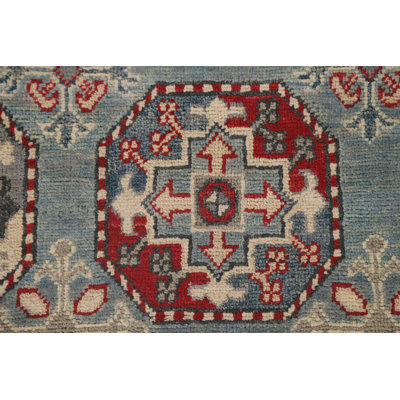 Geometric Kazak Oriental Rug 5