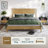 Ethan Solid Wood Platform Bed with Headboard, Rustic Bed Frame-620431629-652529524