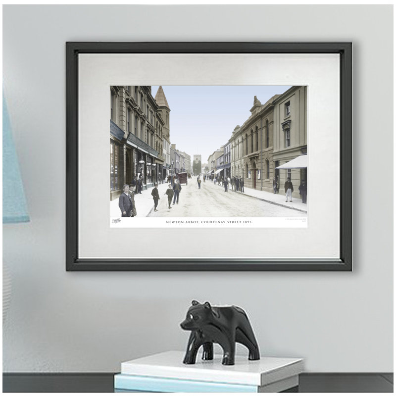 Newton Abbot, Courtenay Street 1895 by Francis Frith - Single Picture Frame Print, 60cm H x 80cm W x 2.3cm D