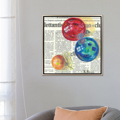 «New Year Colored Balls On», reproduction d'art mural sur toile encadrée