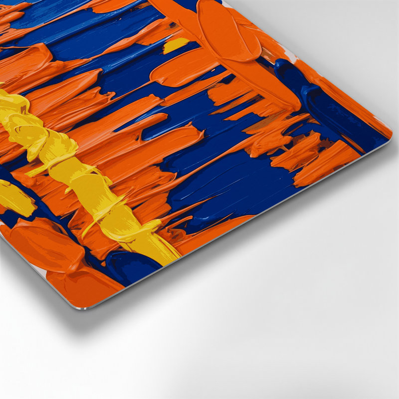 Abstrait couleur champ 46, art mural en métal brun, H 12 po x l 12 po