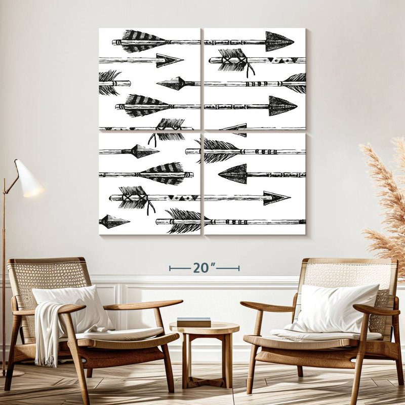 Sireci Tribal Arrows Pattern, 57" H x 57" W