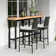 Bahoque Polyethylene (PE) Wicker Outdoor 29.5'' Bar Stool with Cushion