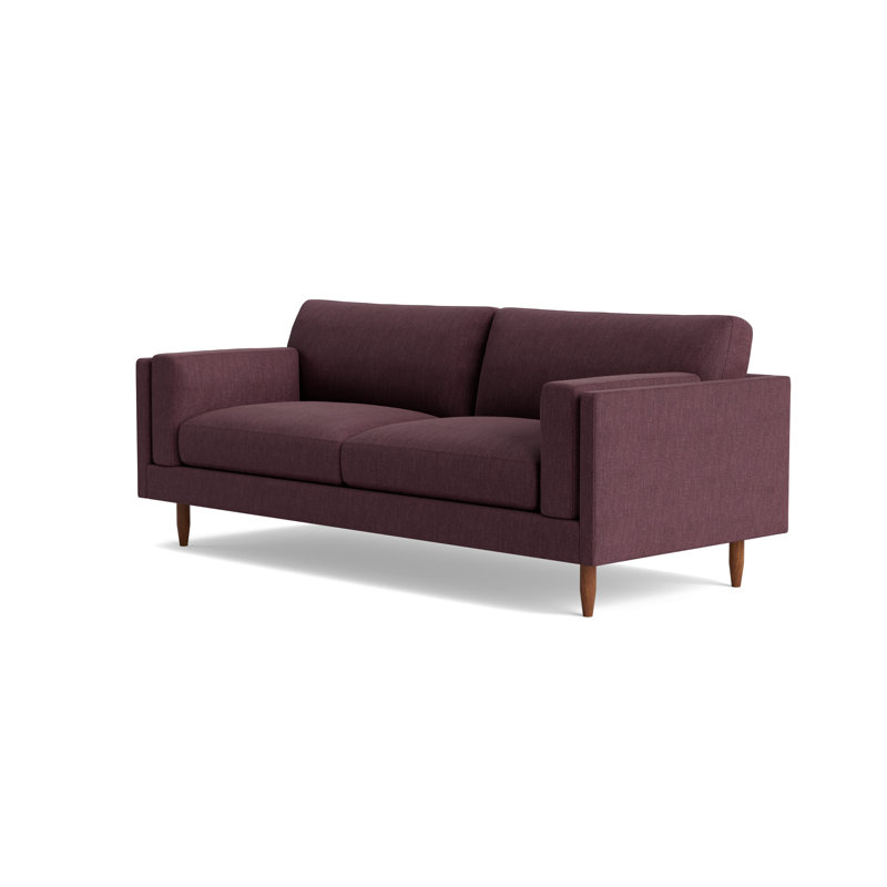 Skinny Fat Sofa ("85"), Performance Weave - Aubergine