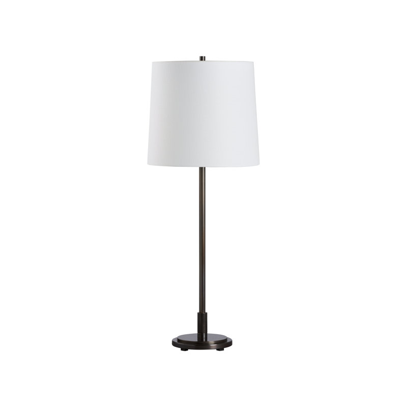 Lampe de table Underwood - Bronze huilé, H 28,5 po x l 11 po x P 11 po, Variateur, Bronze frotté à l'huile
