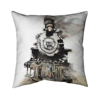 Vintage Train Livingroom Pillow - Industrial Home Decor