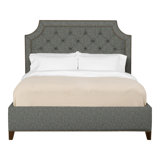 Audrey/Asher Queen Tufted Upholstered Low Profile Panel Bed