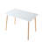 Dining Table - For 4 To 6 People Scandinavian Table - MDF Top - L110*P70*H74CM (White)