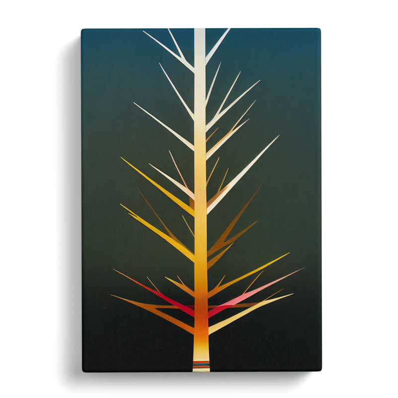 Rencher Pine Tree Abstract - Wrapped Canvas, 50cm H x 35cm W x 3cm D