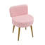 Upholstered Dressing Table Stool with Adjustable Feet