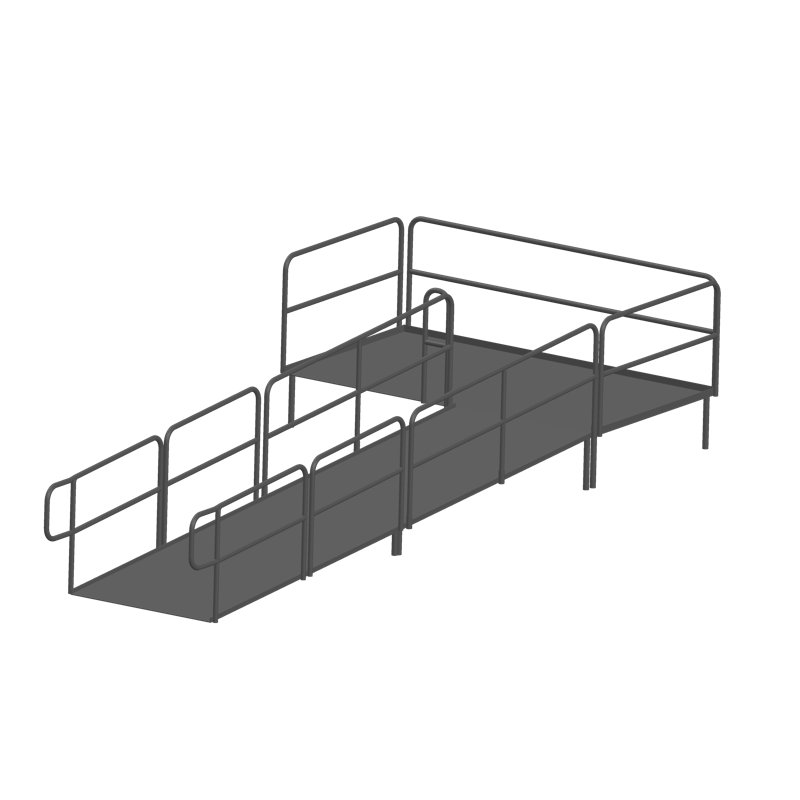 Ensemble de rampe de scène, H 16 po x l 264 po x P 96 po