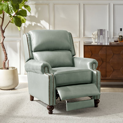 Fauteuil inclinable manuel en cuir véritable Adeesa