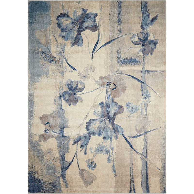 Yulene Floral Indoor Rug, Rectangle 3'6" x 5'6"