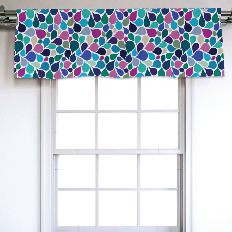 Sateen Pattern Ruffled Window Valance