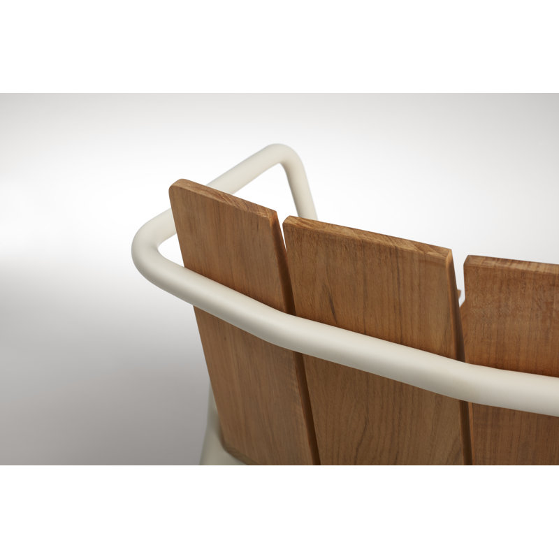 Offline Outdoor Teak Dining Armchair, White