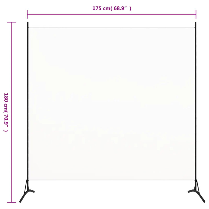 Abdisalan 1-Panel Room Divider 175x180 cm, White
