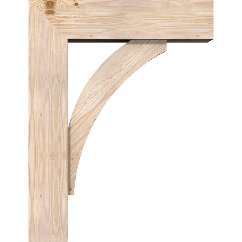 Thorton Block Bracket with Offset Brace, 7 1/2"W Douglas Fir (Smooth), 34 x 26
