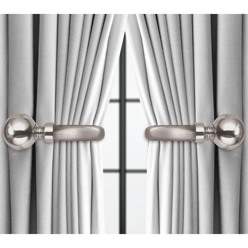 Hafsa 10cm Curtain Holdback, Brushed Silver
