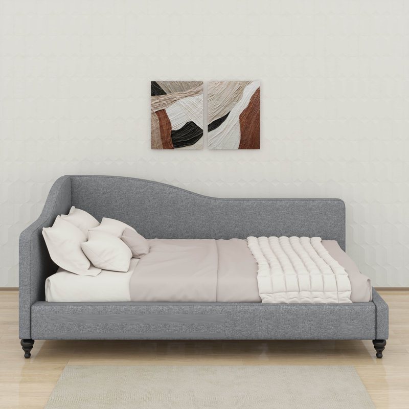 Full Size L-Shaped Daybed, Gray, Full/Double