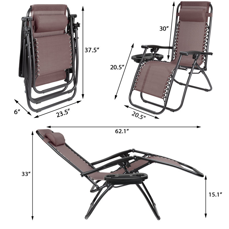 Fauteuil inclinable zéro gravité Khalid, Brun