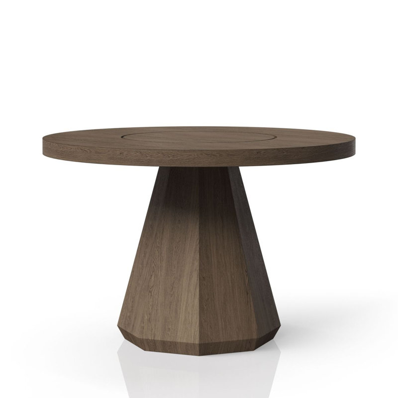 Table de salle à manger ronde - café au lait