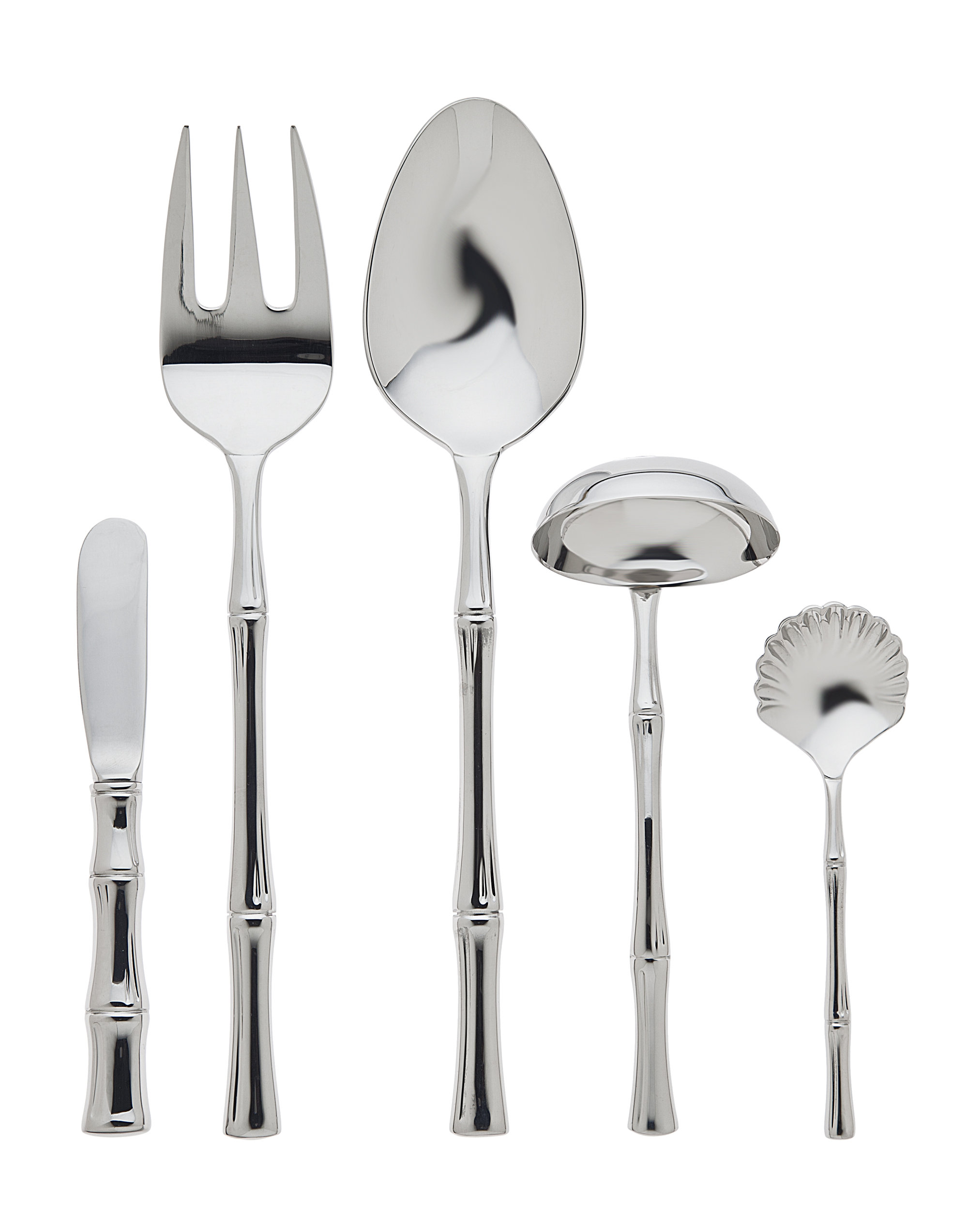 Ricci Argentieri Bamboo 5 Piece Hostess / Serving Set & Reviews | Perigold