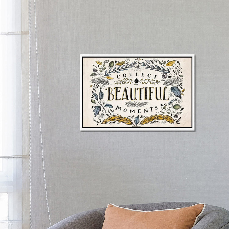 Collect Beautiful Moments by Lily & Val - Wrapped Canvas Print, 66.04 cm H x 45.72 cm W, White Framed Canvas