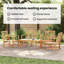 Ensemble de canapé de jardin vidaXL 5 pièces en bois de teck massif naturel