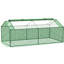 Mini serre d'extérieur avec couvercle en PE de 130 g / m² pour les tomates en croissance - taille 71 po x 36 po 28 po, fenêtres à fermeture à glissière, structure en acier, serre chaude pour plantes de fruits portatives, housse, fenêtres à deux niveaux