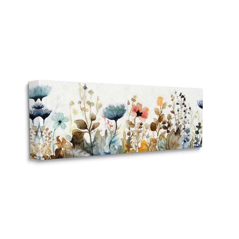 Earth Tones Garden Blooms par Ziwei Li, H 17 po x l 40 po x P 1,5 po