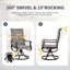 Ashan 6-Piece Swivel Rocking Patio Chair Metal Outdoor Dining Armchair Set -1703468664