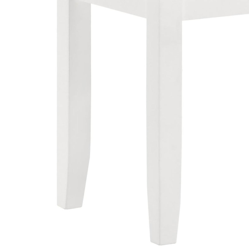 Tabouret de coiffeuse avec siège rembourré, Blanc