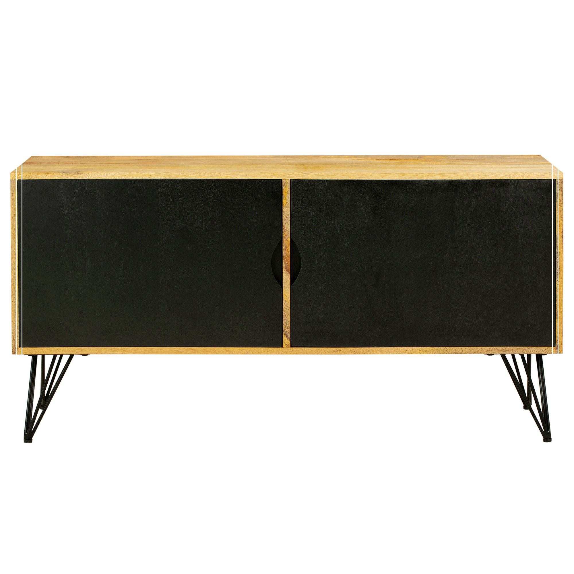 George Oliver Hezi Solid Wood 16'' W One-Piece Storage Credenza | Wayfair