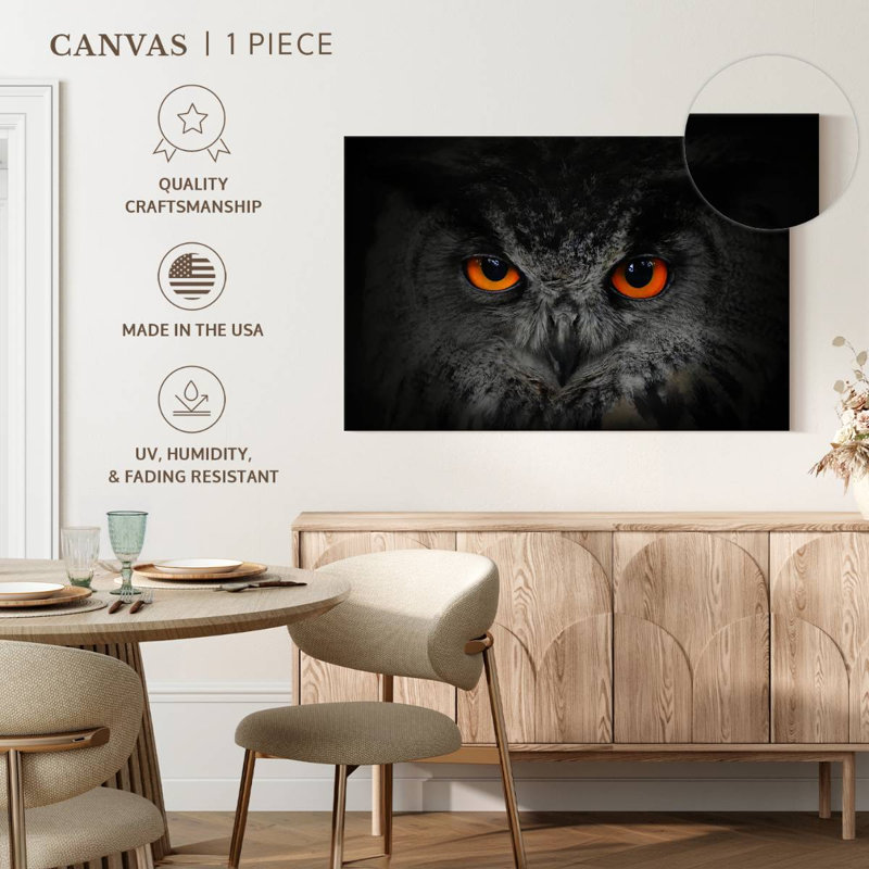 Crowle Eyed Owl, 8" H x 12" W