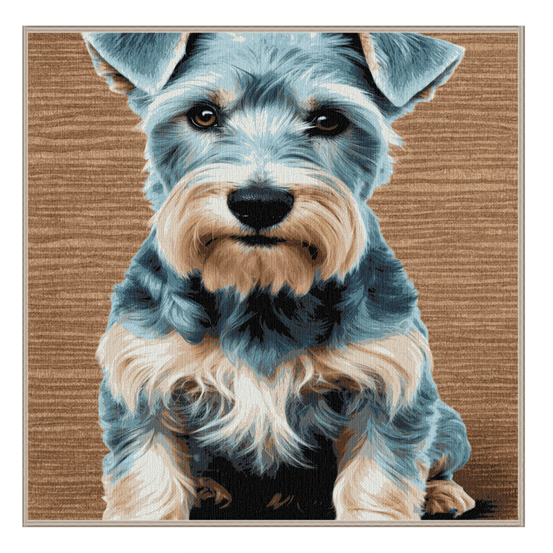  Tapis lavable Kerry Blue Terrier, Carré 8 pi
