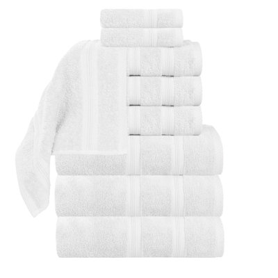  Smart Quick-Dry Absorbent Zero Twist 9-Piece Towel Set