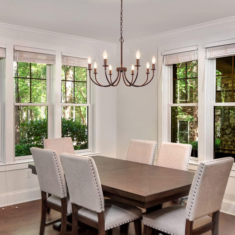 Krustina 8 - Light Dimmable Classic / Traditional Chandelier, Oil Rubbed Bronze