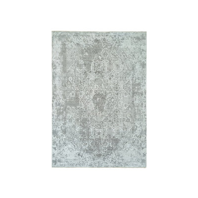 12'1"x17'10" Chrome Zoroastrian Hand Knotted Wool and Silk Oversized Rug F13AEC30FF2341DB81E80FDCBBD1F0EB