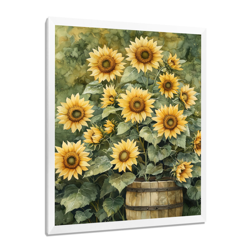 Dorison - impressions murales florales, H 40 po x l 30 po, Reproduction encadrée d'une seule photo, Blanc