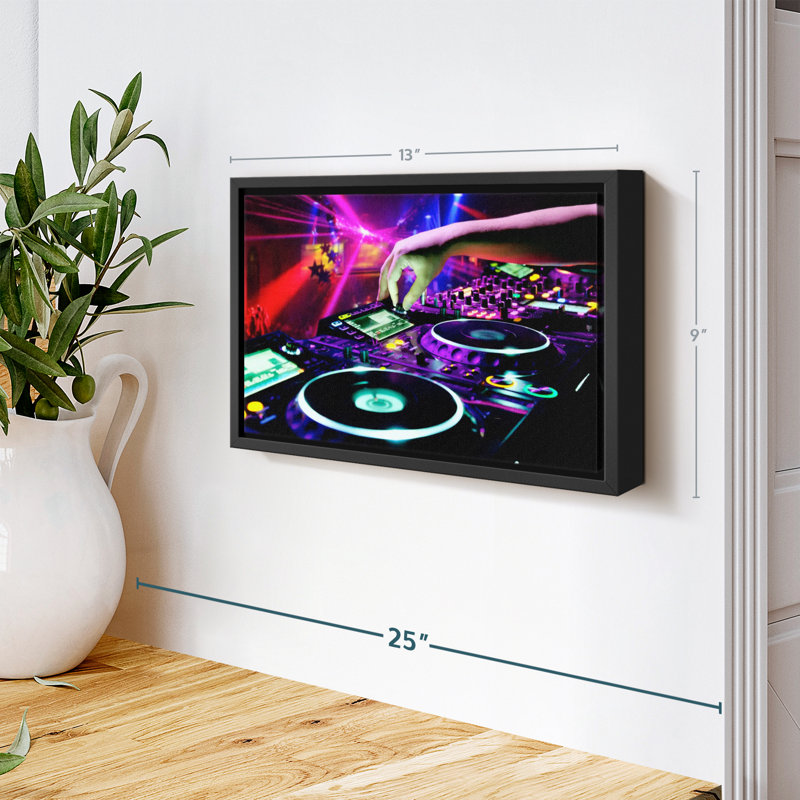 DJ Equipment Canvas Print, 9" H x 13" W