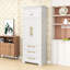 Grand garde-manger avec tablettes réglables, 8 supports de porte et 3 tiroirs-658828950