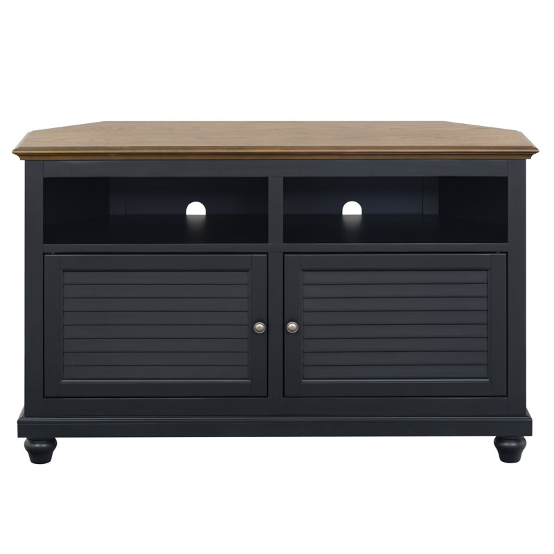Meuble télé de coin 44 po Willoe, Noir, H 32,5 po x L 44 po x l 18 po
