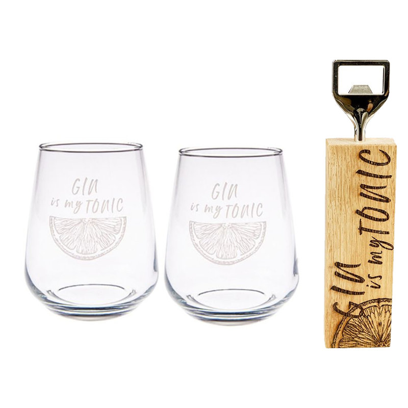 340ml Stemless Wine Glass Set