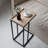 Farmhouse C Table Couch End Table Distressed Beaded Edge Tray Top Side Table-933928029