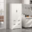 Armoire de cuisine 72 po avec 2 grands tiroirs et 8 portes à épices, organisateur de rangement autoportant pour salle de bain-1470016679