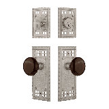 Nostalgic Warehouse Craftsman Entry Set with Brown Porcelain Knob
