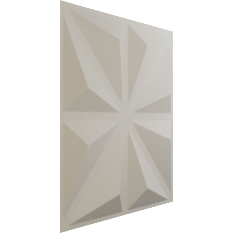 Panneau mural 3D décoratif Bailey EnduraWall, Blanc fleur satiné UltraCover
