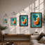 Floating Forms Geometric - Framed Print-156553665-156553667