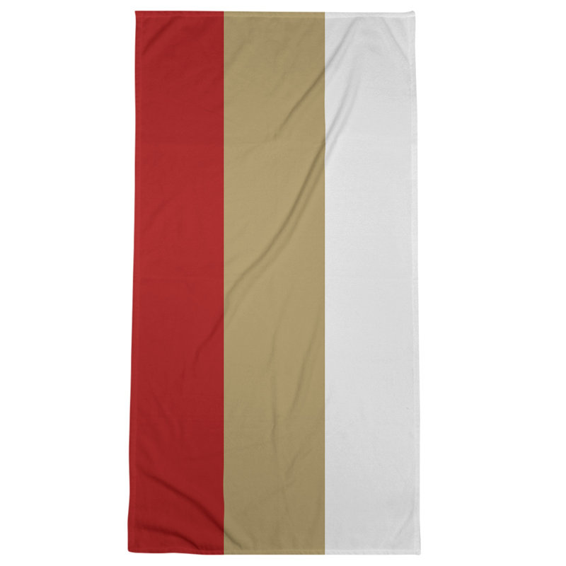Bath Towel, Tan/Red