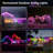 Smart Permanent Outdoor Lights, 150ft with 108 LED RGB String Lights, IP67 Waterproof Eaves Light